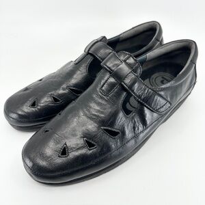 Propet Ladybug Cut-Out Mary Jane Flats Casual Black Leather Women’s Size 11 Med